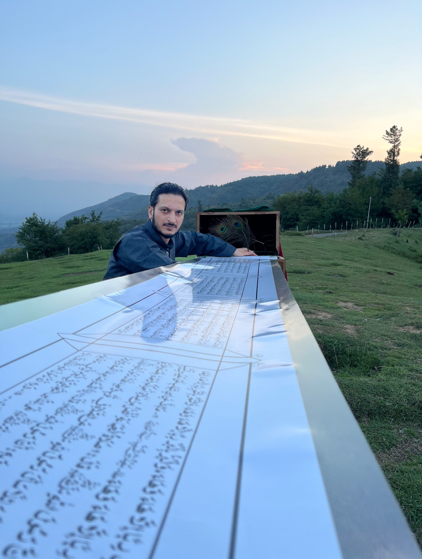 Kashmir’s calligraphy icon completes 1.3 KM Handwritten Hadith series